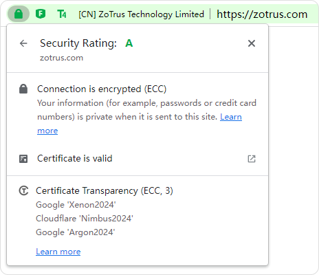 ECC Certificate Transparency