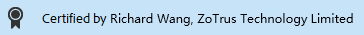Certified by Richard Wang, ZoTrus Technology Limited